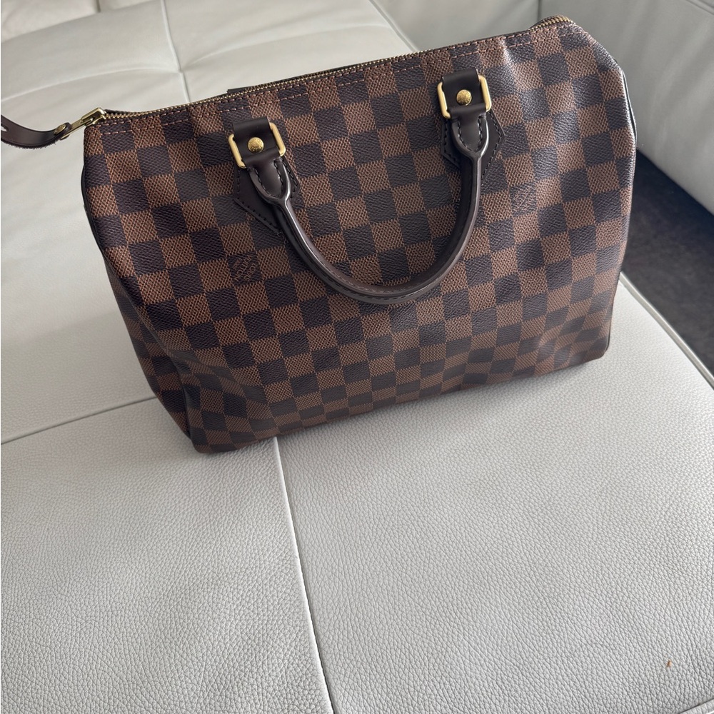 LOUIS VUITTON SPEEDY 30 Graphic Damier Ebene Canvas. IN EXCELLENT CONDITION.